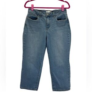 Croft & Barrow Women's Size 10 Blue Cropped Leg Medium Wash Stretch Denim Jeans